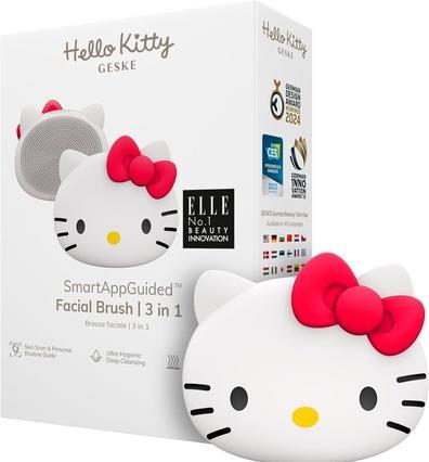 Konjac Sponge Szczoteczka do czyszczenia twarzy 3w1 Geske z Aplikacją (Hello Kitty starlight)