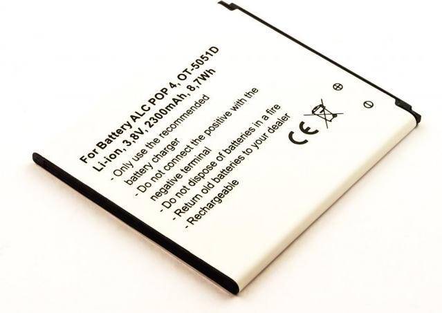 Image du produit AccuCell Akku passend für Alcatel POP 4, OT-5051D, Li-ion, 3,8V, 2300mAh, 8,7Wh