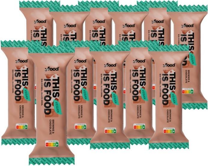 Produktbild YFood Veganer Protein Riegel (Brownie, Schokolade, 12 Stk., 800 g)