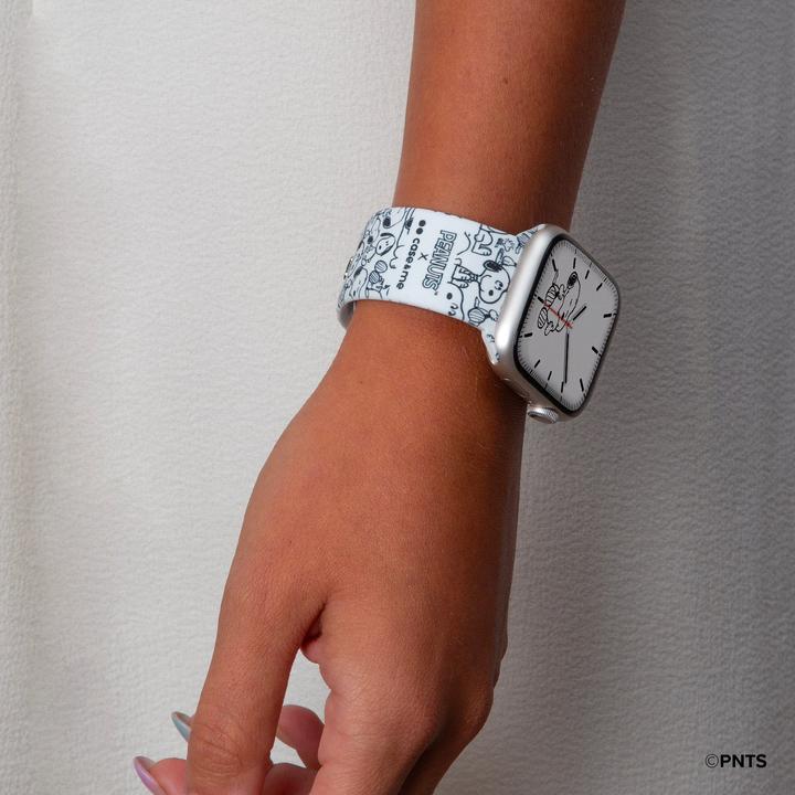 Actual product image Caseme Strap for Peanuts-themed Apple Watch 42, 44, 45,49mm (42 mm, 44 mm, 45 mm, 49 mm, Silicone)