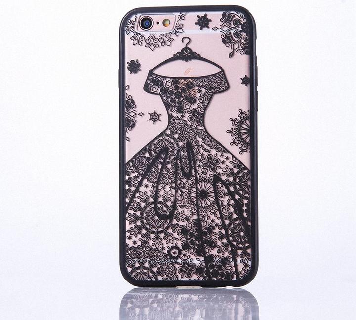 Produktbild König Design Apple iPhone SE 2020 Handy Hülle Mandala Case Schutzhülle Cover Kleid Schwarz (Apple iPhone SE (2nd Gen))