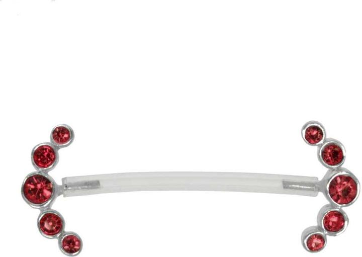 Produktbild Bijouteria Brustpiercing (Bioplast, Silber 925, Kristall)