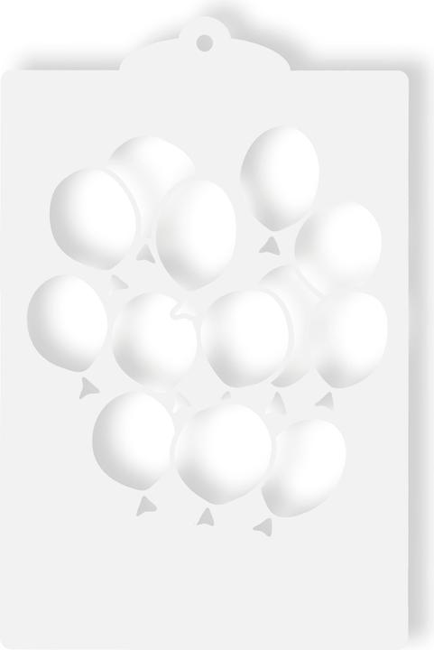 Produktbild Craft Emotions Schablone "Ballontraube" A6