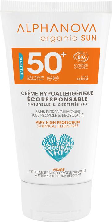 Alphanova SUN Gesicht Bio SPF50+ hypoallergen (Sonnencreme Gesicht, SPF 50+, 50 g)