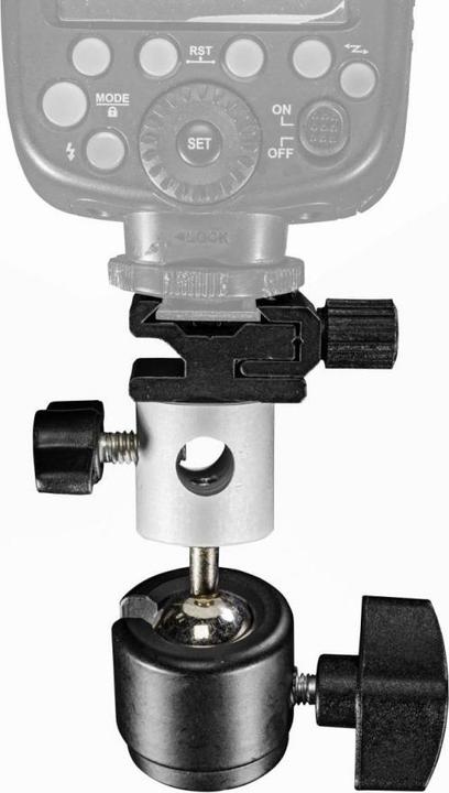 Actual product image Walimex Umbrella and flash holder with ball head (Flash unit adapter)