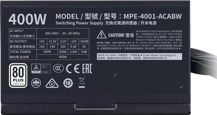 Immagine prodotto Cooler Master MWE V2 400W (400 W)