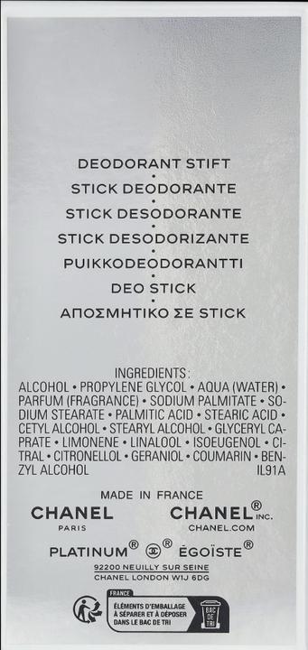 Image du produit Chanel Platine Égoïste (Stick, 75 ml)