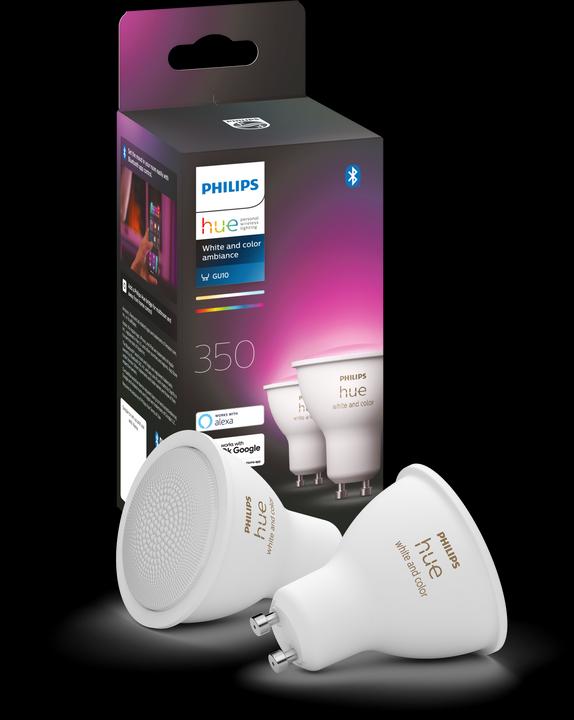 Produktbild Philips Hue White & Color Ambiance BT (GU10, 5.70 W, 350 lm, 2 x, G)