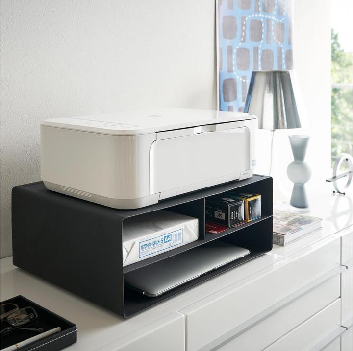 Actual product image Yamazaki Printer shelf with castors TOWER (48 x 37 x 19 cm)