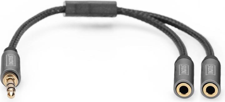 Actual product image Digitus Audio splitter, 3.5 mm jack to 2x 3.5 mm jack (0.20 m)