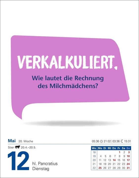 Produktbild Harenberg Was so nicht im Lexikon steht Tagesabreisskalender 2026 - Kuriositäten, Histörchen und merkwürdige (Deutsch)