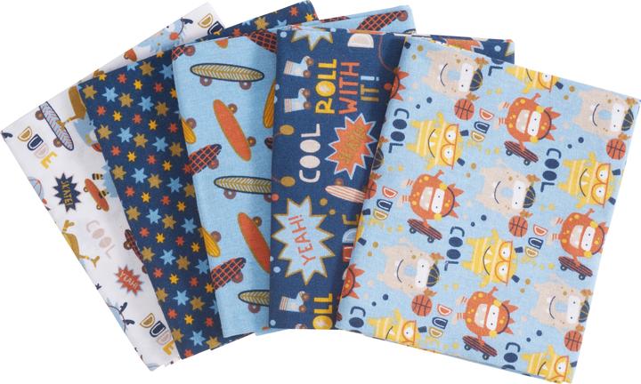Produktbild Stafil Stoffpaket Patchy "Monsterkerle", 5er Set, 5 Designs à 45 x 55 cm