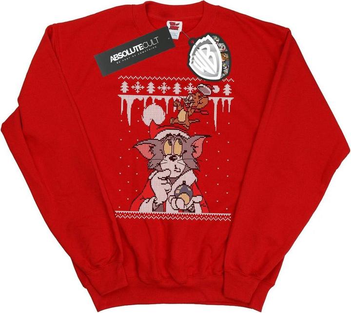 Tom & Jerry Christmas Fair Isle Sweatshirt (XL)