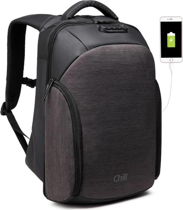 Produktbild Chill Innovation Chill Stealth Tyverisikret 15.6” Rygsaek, Sort/grå