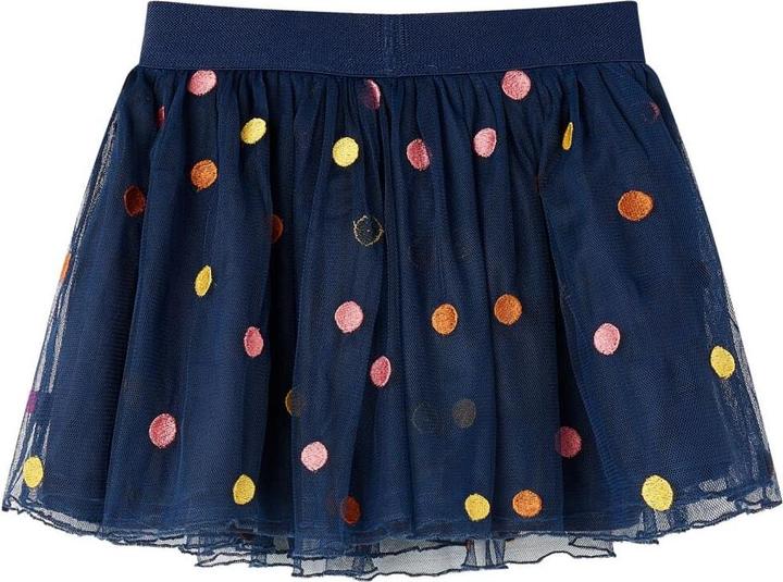 Actual product image VidaXL Children's tulle skirt with dot pattern navy blue 116,Material (116)