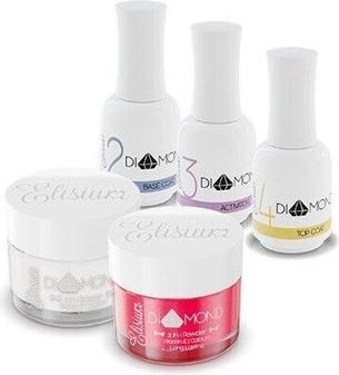 Produktbild Elisium SET Zestaw Diamond Mini Base Coat 15ml + Activator 15ml + Top Coat 15ml + Clear 23g + żel
