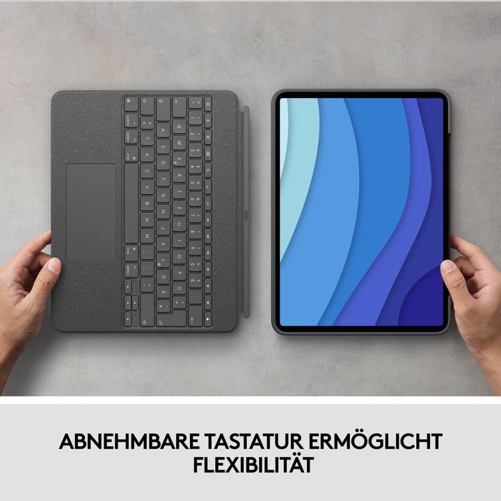 Image du produit Logitech Combo Touch (US, iPad Pro 12.9 2022 (6e génération), iPad Pro 12.9 2021 (5ème génération))