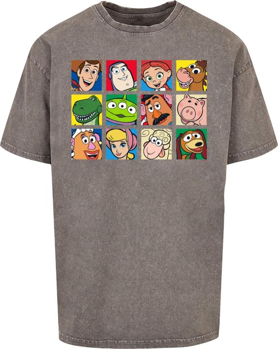 Actual product image Absolute Cult Toy Story - Character Squares Acid Washed Oversize Tee - 115009 (L)