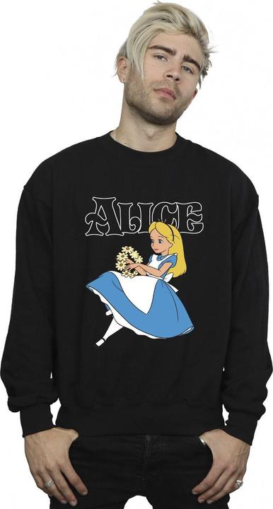 Actual product image Disney Mens Alice In Wonderland Flowers Sweatshirt (S)