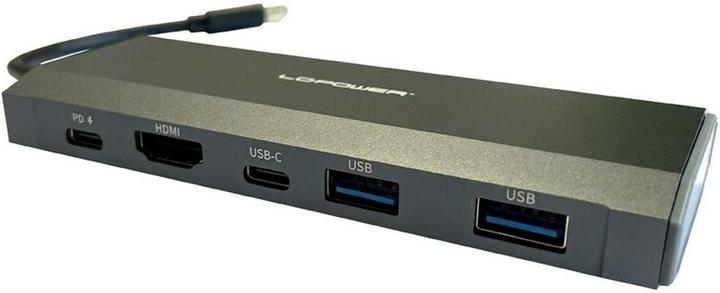 Produktbild LC-Power HUB-C-MULTI-7-M2 USB-C-Hub/M2 M.2-SSD retail (USB-C, 5 Ports)
