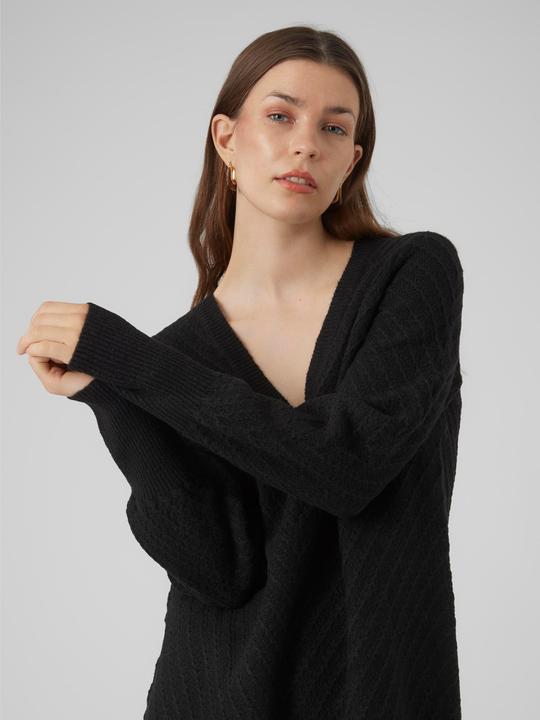 Image du produit Vero Moda VMANJASTINNA LONG V-NEK PULLOVER GA EXC Pull en maille (XS)
