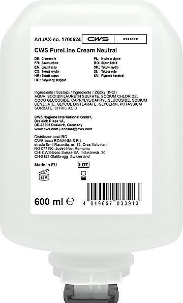 Actual product image CWS PureLine Cream Soap Cream (600 ml)