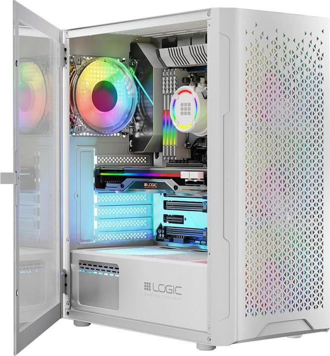 Actual product image Logic ARAMIS ARGB MINIDI USB 3.0 Enclosure White (ATX)
