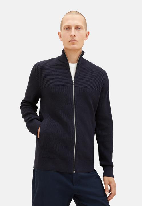 Actual product image STRUCTURE mix knit jacket knitted navy (XXL)