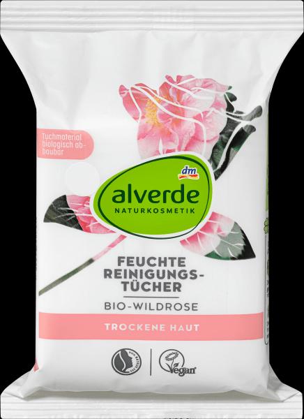 Image du produit dm alverde Lingettes nettoyantes à la rose sauvage bio (Chiffons de nettoyage)