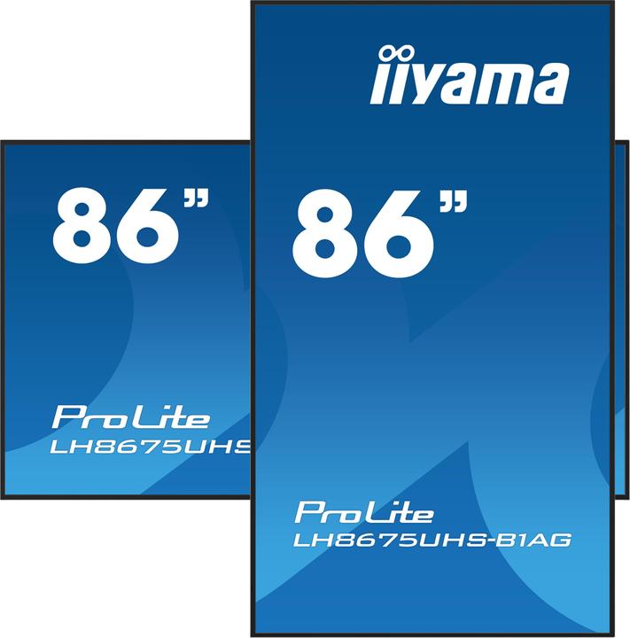 Immagine prodotto iiyama 217,4cm(85,6") LH8675UHS-B1AG 16:9 3xHDMI+2xUSB IPS retail (spedizione) (3840 x 2160 pixel, 85.60")