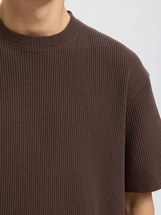 Image du produit Selected Homme Relaxed Fit Waffelmuster T-Shirt (S)