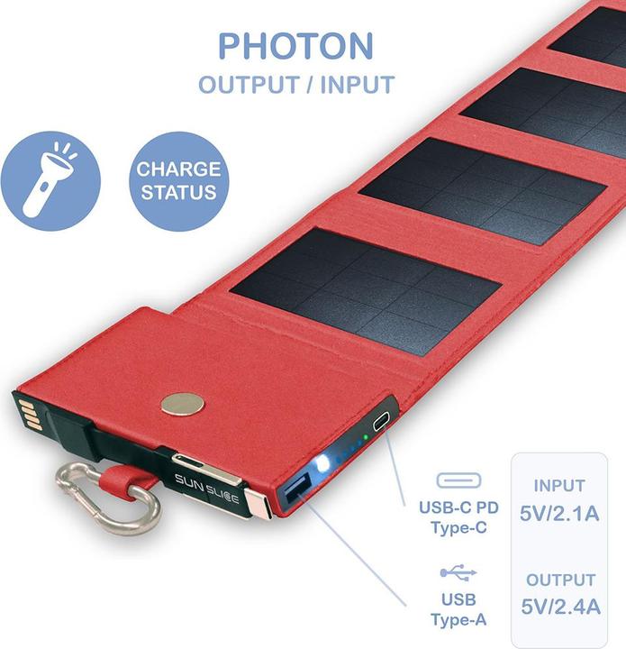 Produktbild Sunslice Tragbares 4W Photon-Solar-Ladegerät (4000 mAh, 4 W, 20 Wh)