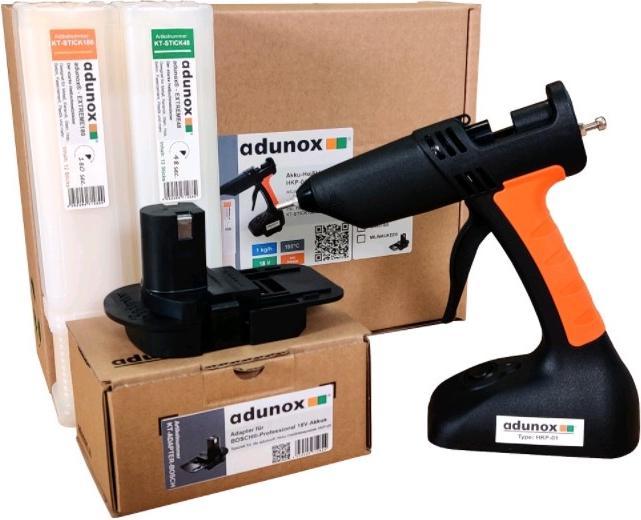 Produktbild Adunox Set HKP inkl Adapter Makita Heissklebepistole HKP01 Set mit Kleber