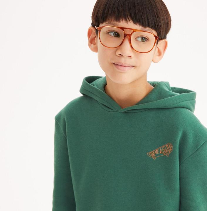 La Redoute Collections Kapuzensweatshirt mit Skater-Motiv vorne