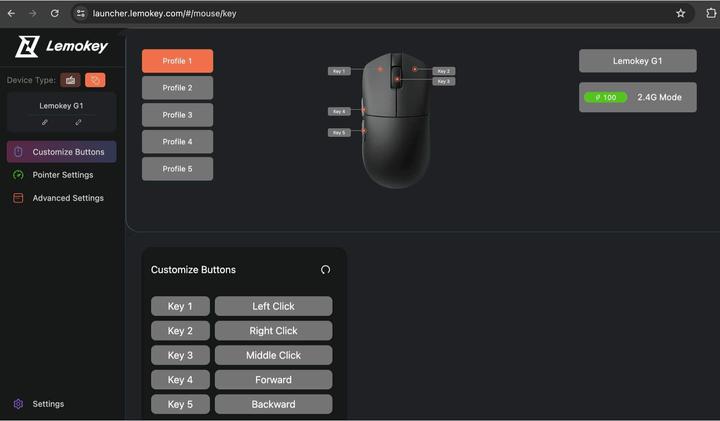 Actual product image Keychron Lemokey G1 (Wireless, Cable)