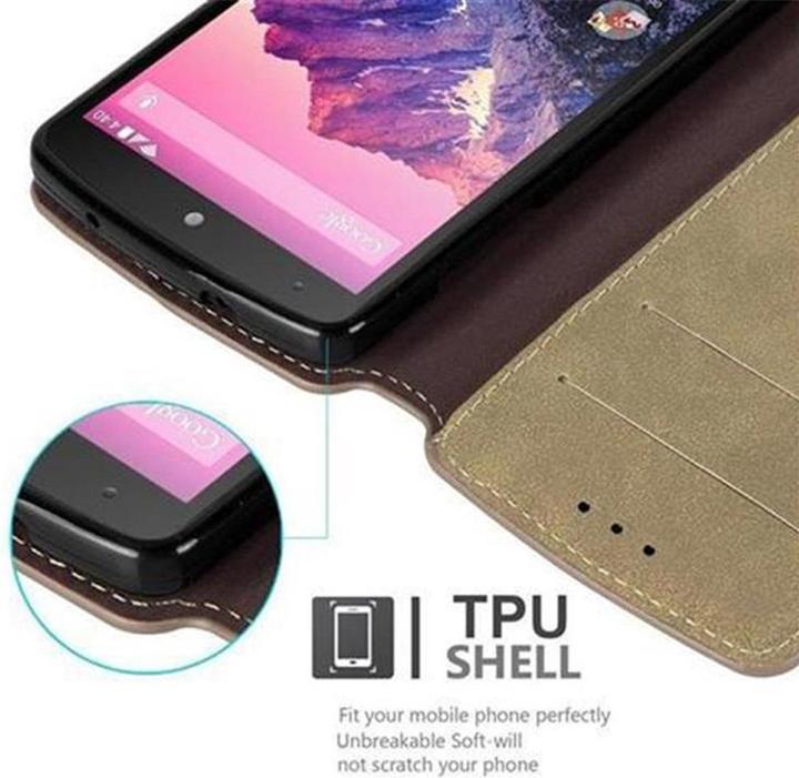Actual product image Cadorabo Book Retro Matt Wallet Cover (LG Nexus 5)