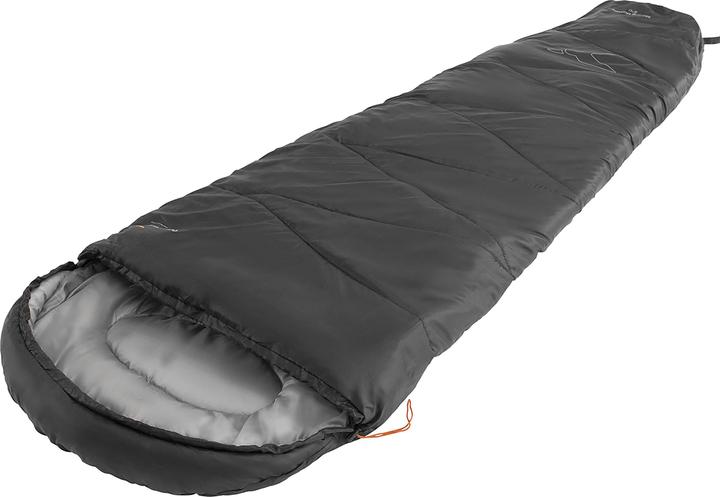 Easy Camp Sac de couchage Starling Mummy Black 8?C (noir/gris, modèle 2025) (190 cm)