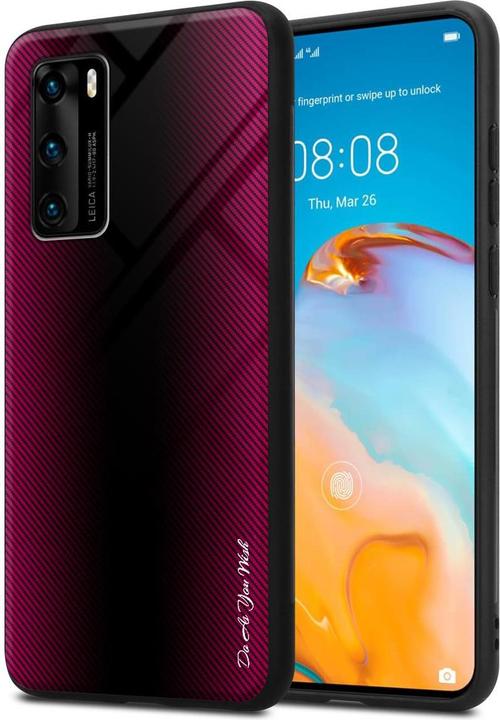 Productafbeelding Cadorabo TPU gestreepte glasplaat (Huawei P40)