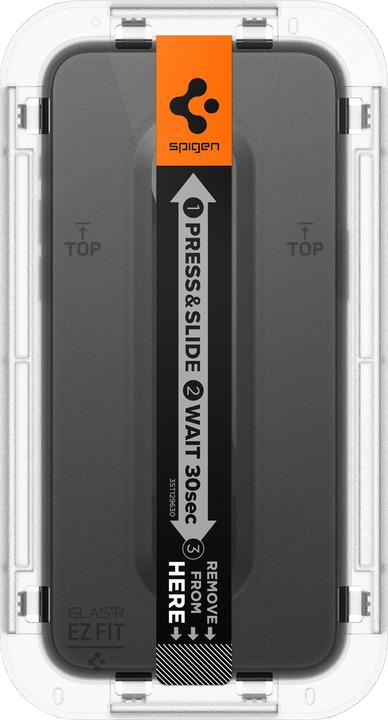 Actual product image Spigen TEMPERED GLASS GLAS.TR "EZ FIT" FC 2-PACK IPHONE 15 PLUS BLACK (2 Piece, Apple iPhone 15 Plus)