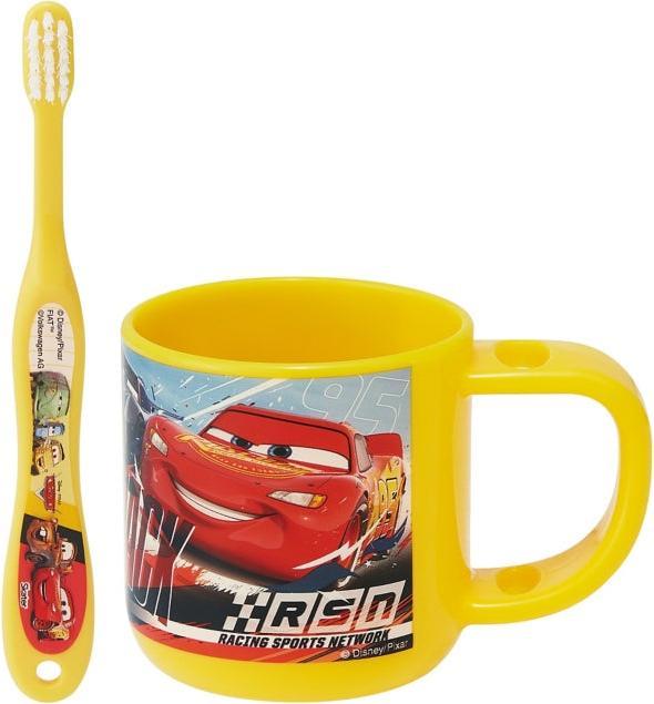 Image du produit Disney Mug Cars avec support & set de brosses à dents (Souple, 2 x)
