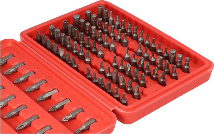 Actual product image FixPoint Bit set 100 pieces made of high quality tool steel (Hexagon socket TX M20, Hexagon socket TX M27, Hexagon socket TX M30, Hexagon socket TX M10, Hexagon socket TX M15, Hexagon socket TX M25, Hexagon socket TX M40, Cross Pozidriv PZ M1, Cross Pozidriv PZ M2, Cross Pozidriv PZ M3, Cross Pozidriv PZ M0, Hexagon socket TX M6, Hexagon socket TX M8)