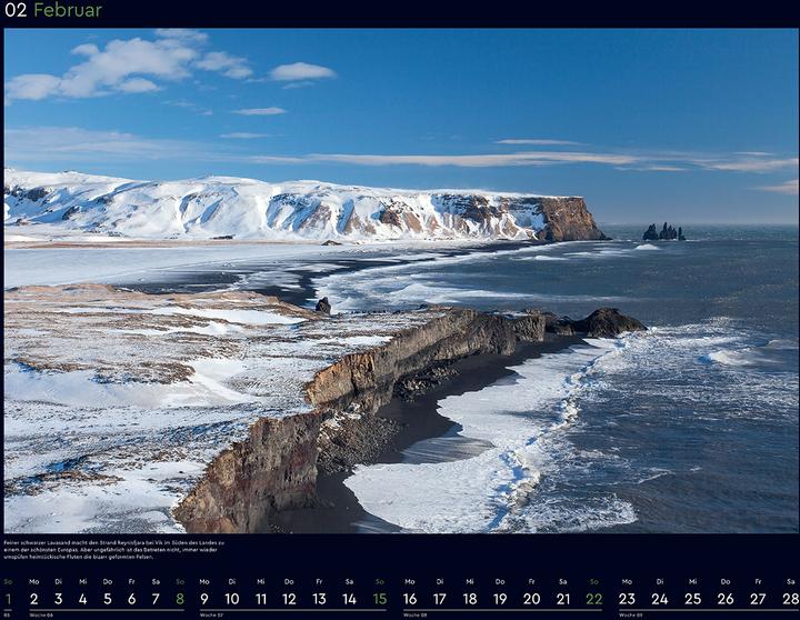 Produktbild Island - Wandkalender 2026 (60 x 45 cm, Harter Einband, Deutsch)