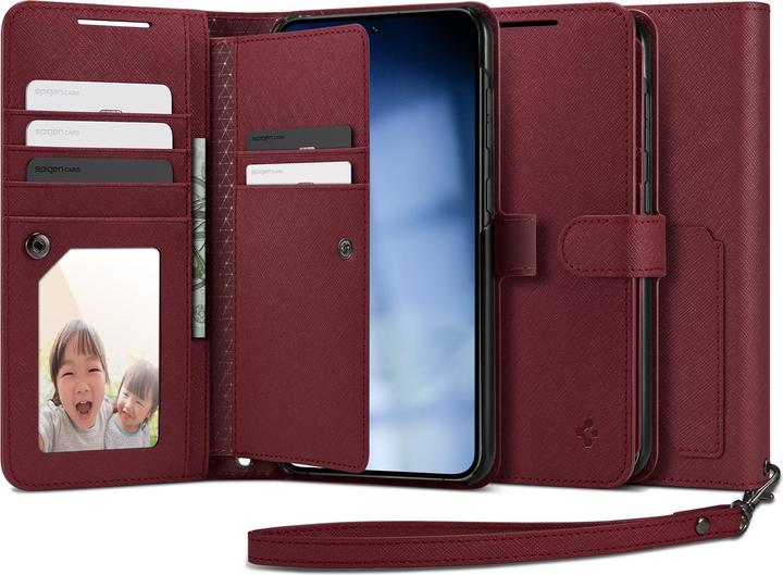 Produktbild Spigen Wallet S Plus für S916B Samsung Galaxy S23+ - burgundy (Samsung Galaxy S23+)