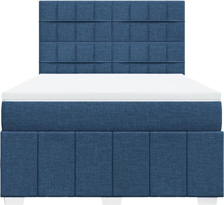 Image du produit VidaXL Lit Boxspring avec matelas Lit double Lit rembourré bleu 140x200cm (140 x 200, 140 x 200)