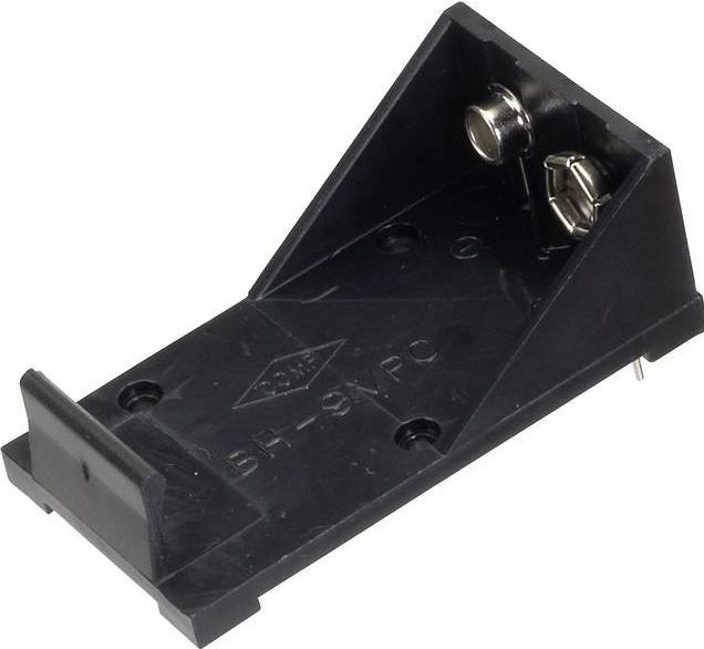 Tru Components BH-9VP Batteriehalter 1x 9 V Block Kontaktpole