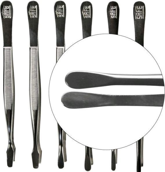Actual product image Safe Nickel-plated tweezers 120 mm