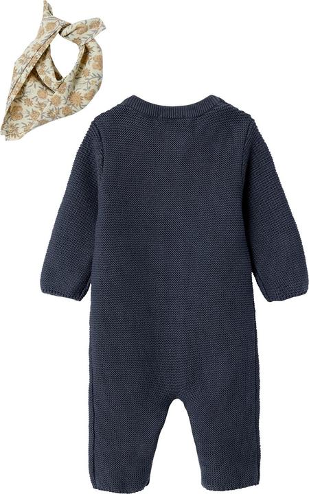 Actual product image Vertbaudet Unisex Baby Geschenk-Set: Strickoverall mit langen Ärmeln & Halstuch (80)