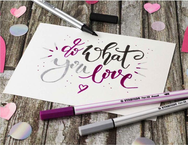 Produktbild STABILO Pen 68 brush Premium-Filzstift (Braun, 1 x)