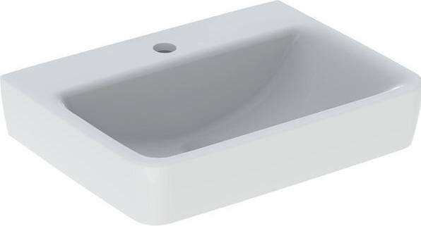 Geberit Renova Plan, Handwaschbecken, 50x38 cm, 1 Hahnloch, ohne Überlauf, 501629 (380 mm, 500 mm)