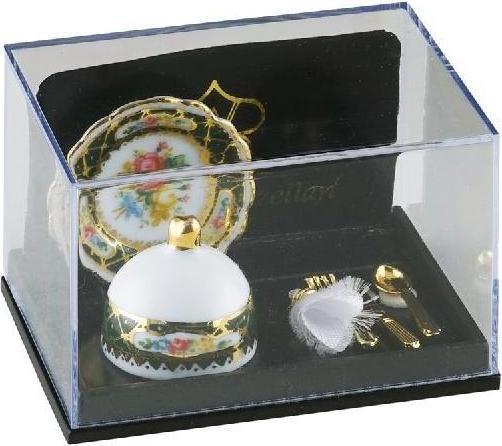 Actual product image Reutter 001.419/5 - Dinner for one Irish, miniature on a scale of 1:12